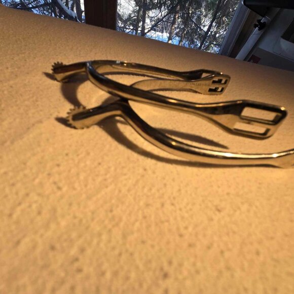 2 sets- high quality stainless steel spurs, dressage, polo, jumping - Picture 3 of 11